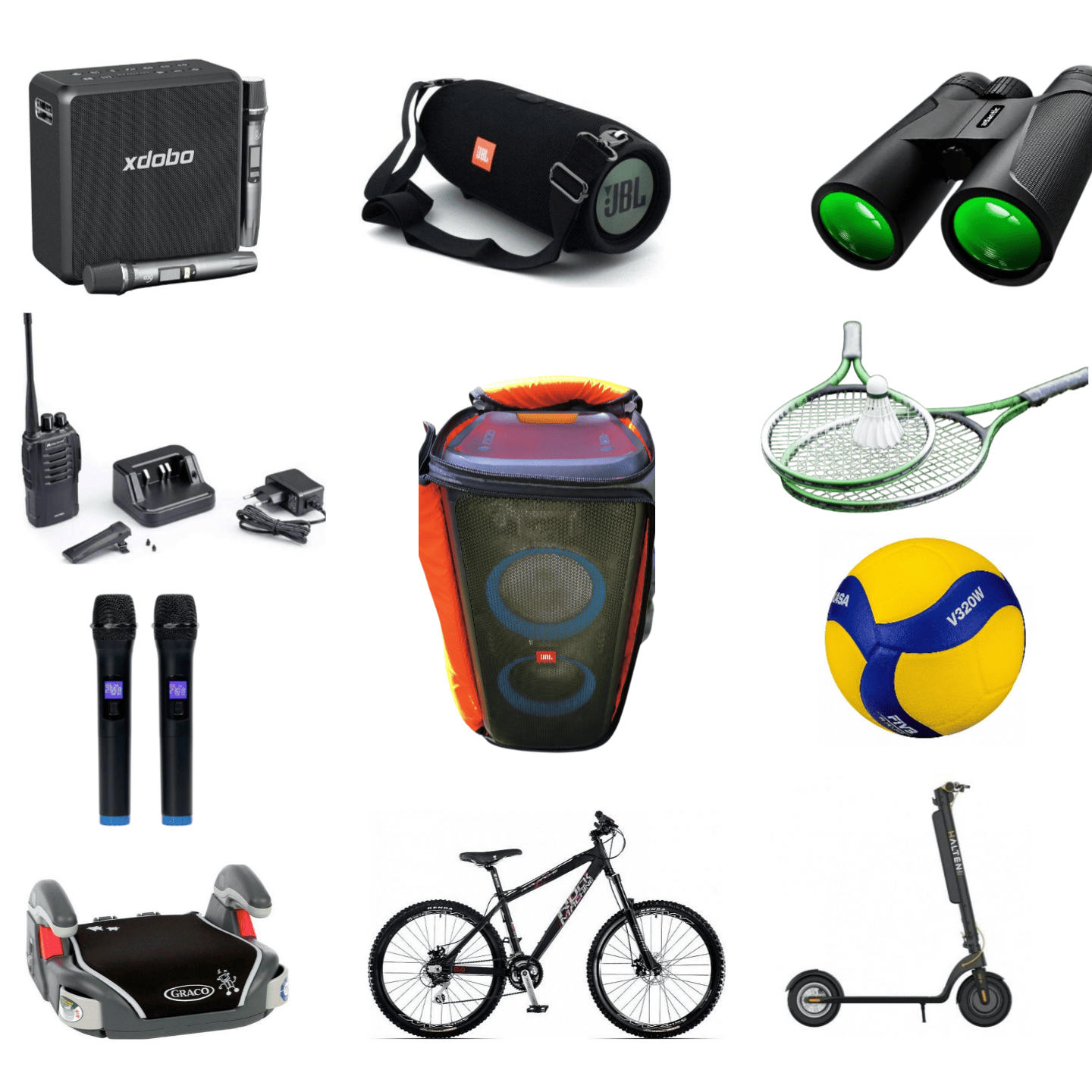 Колонки, микрофоны, бинокли, спорт, игры, изображение 8